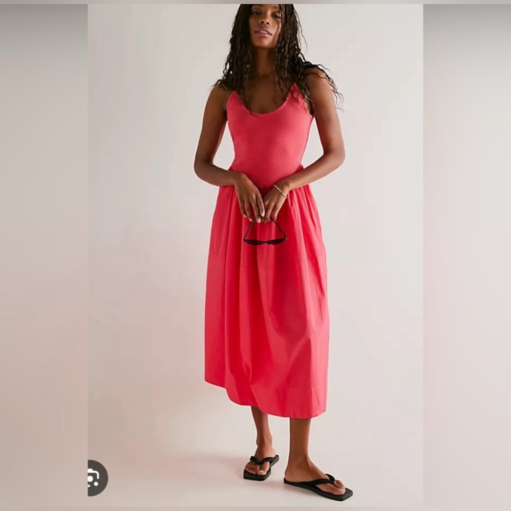 NWOT Free People Dylan Midi Dress - Picture 1 of 5
